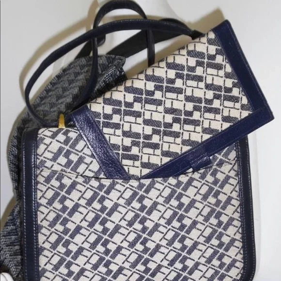 Vintage SAKS fifth avenue monogram purse set wallet two way - Picture 5 of 7